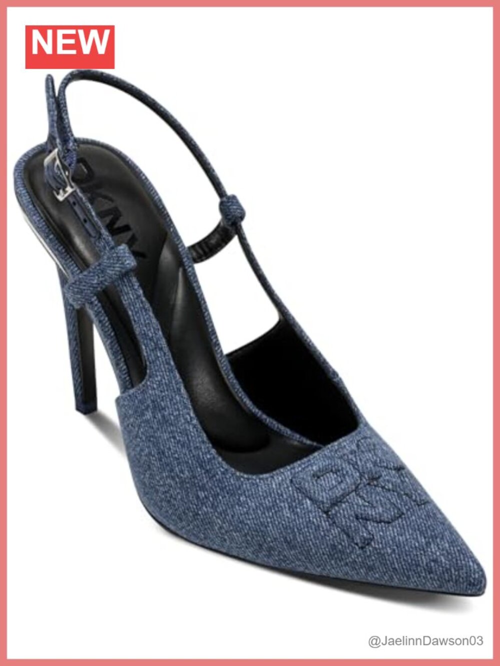 Pointed Toe Slingback Pump Stiletto Heel Leather Women's Shoes